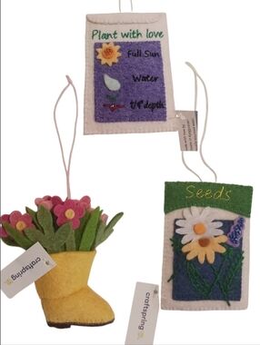 Craftspring x Madewell Seeds Of Love Rain Boots Bouquet Artisan Ornament